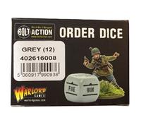 ORDER DICE grey BOLT ACTION set di 12 dadi comando WARLORD GAMES grigi