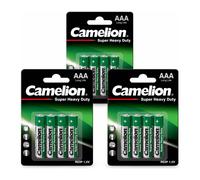 Order In BULK CAMELION Super Heavy Duty AAA R03P Batterie Zinco Carbonio 1.5V