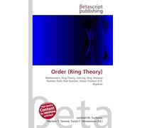 Order (Ring Theory): Mathematics, Ring Theory, Subring, Ring, Rational Number Field, Real Number, Tensor Product of R- Algebras