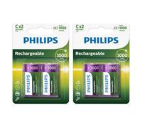 Ordina In Bulk Batterie Ricaricabili NiMH Philips C HR14 3000mAh