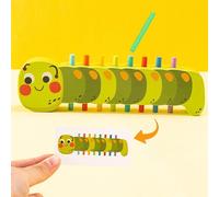 Ordinamento Del Colore Dei Giocattoli Abbinati a Colori per Il Bruco in Legno