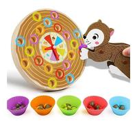 Ordinamento Del Colore Sensoriale Per Perle Morsetto Giocattolo Per Perle Da Cartone Animato Squirrel Board Game Bambini Attività Insegnamento Delle Abilità Motorie Fine Attività Insegnamento