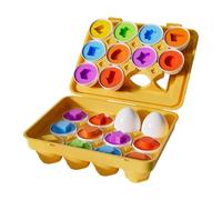 Ordinamento e abbinamento di giocattoli - 20x15 cm 12 pezzi di giocattoli interattivi per smistamento di forme, giochi di smistamento di uova abbinati, polimero ABS non tossico senza BPA