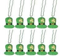 ordinarYone 10Pcs Patricks Day Beads Collana Patricks Day Gioielli Accessori per Donne Uomini Adulti Festival Irlandese Celebrazione