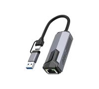 ordinarYone Adattatore Ethernet 5000Mbps Tipo C USB3.0 a RJ45 Cavo Collegamento Direttamente Gigabit Networking per Accessori Laptop
