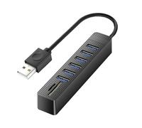 ordinarYone Adattatore hub USB2.0 con 3 o 6 porte e lettore di schede integrato Trasferimento dati ad alta velocità 480Mbps per sistemi