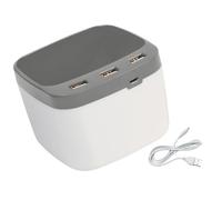 ordinarYone Adattatore USB 2.0 a 3 porte combinato con portapenne con luce LED per accessori da scrivania in vari