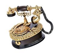 ordinarYone Carillon a forma di telefono con quadranti rotanti antichi con melodie classiche, ornamento nostalgico per decorare la casa e regalare