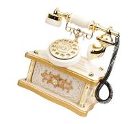 ordinarYone Carillon a forma di telefono con quadranti rotanti antichi con melodie classiche, ornamento nostalgico per decorare la casa e regalare