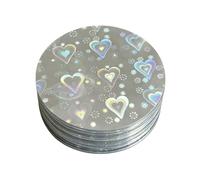 ordinarYone Confezione da 100 distintivi a forma di cuore con pellicola per animali domestici, per spille e accessori, robusti e resistenti ai graffi