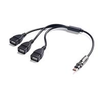 ordinarYone Hub USB C con testa girevole a 180 gradi e 3 porte USB 2.0 per la ricarica simultanea di trasferimento dati su smartphone laptop Po
