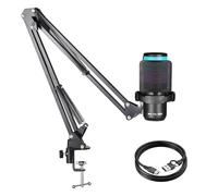 ordinarYone Microfono USB professionale da studio con filtro di riduzione del rumore per lo streaming di videogiochi, canto, videogiochi