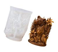 ordinarYone Piccola candela in silicone a forma di orso per uso alimentare, facile da demolire per resina colata a mano candela sapone cioccolato cottura