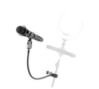 ordinarYone Supporto a collo di cigno per microfono con rotazione completa a 360 gradi, regolabile, con morsetto per applicazioni di trasmissione e trasmissione