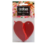 Ordinett Cuore Profuma Ambienti Fragranza Mela e Cannella per Armadi e Stanze, Rosso, H 7 cm