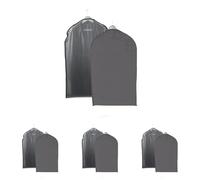 Ordinett Custodia giacche Grey | Grigio | 60x100 cm | Lato trasparente (Confezione da 4)