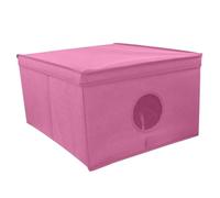 Ordinett Scatola contenitore Blossom L | Rosa | 50x40x25 cm | Pieghevole | Con oblò trasparente