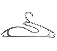 Ordinett Set 5 Pieces Hangers 5 in 1 Silver Pp Display 28 Sets, Polipropilene, Medio