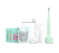 Ordo Spazzolino elettrico sonico e starter kit collutorio dentifricio filo interdentale Spazzole interdentali vegano senza alcool fresco 4 modalità di spazzolatura Batteria ricaricabile Adulti Verde
