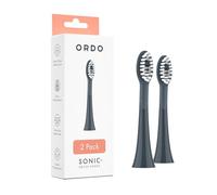 ORDO Testine di ricambio per spazzolino elettrico Sonic+, per la pulizia dei denti, rimozione della placca, lucidatura del silicone e pulizia profonda, adulti, grigio antracite (confezione da 2)