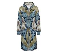 ORDOBO Lungo Felpa Donna con Zip Cappuccio fiori dei cartoni animati Cardigan casual con cappuccio a maniche lunghe e tasca giacca invernale S