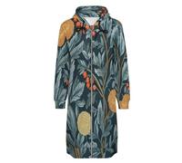 ORDOBO Lungo Felpa Donna con Zip Cappuccio piante dei cartoni animati Cardigan casual con cappuccio a maniche lunghe e tasca giacca invernale 4XL