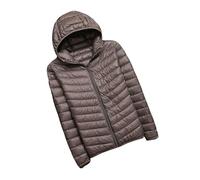 ORDOBO Piumino Leggero Uomo - Giacca In Piumino Caldo Con Cappuccio Casual In Stile Coreano Ultraleggera Pieghevole Morbida E Traspirante Con Tasca Taglia Grande Verde 5Xl