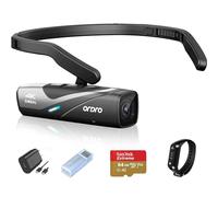 ORDRO EP8 Videocamera Indossabile, Vlog Camera 4K 60fps con Sensore da 1/2.8", Cattura POV, Stabilizzatore Cardanico a 2 assi, WiFi 2.4/5G, Con telecomando e scheda microSD 64GB