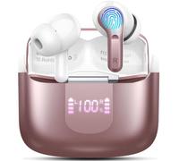 Ordtop Cuffie Bluetooth, Auricolari Bluetooth 5.4 con 4 HD ENC Cancellazione Rumore Mics, 40 Ore HiFi Stereo Cuffiette Bluetooth con LED Display USB-C, IP7 Impermeabili Cuffie Wireless per Android/iOS