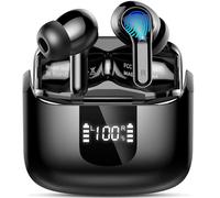Ordtop Cuffie Bluetooth, Auricolari Bluetooth 5.4 con 4 HD ENC Cancellazione Rumore Mics, 40 Ore HiFi Stereo Cuffiette Bluetooth con LED Display USB-C, IP7 Impermeabili Cuffie Wireless per Android/iOS