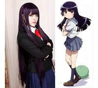 Ore No Imouto Ga Konnani Kawaii Wake Ga Nai Gokou Ruri 100 cm Lungo Rettilineo Capelli Sintetici Anime Parrucca Cosplay Viola Nero Mix