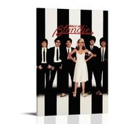 OREAUORN Blondie Parallel Lines - Poster da parete su tela con copertura estetica vintage, poster decorativo per soggiorno, camera da letto, 50 x 75 cm, con cornice