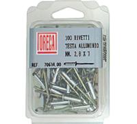 ORECA - 100 RIVETTI TESTA IN ALLUMINIO 2.8X9MM