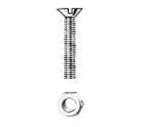 ORECA - 6 VITI PER METALLO - TESTA PIANA SVASATA CON DADO ESAGONALE - 5X60MM - FERRO ZINCATO