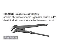 ORECA-GIRATUBI MODELLO SVEDESE GANASCE DIRITTE A 45° PER TUBI FINO AD 1.1/2