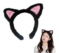 Orecchie da Gatto Cerchietto Orecchie Gatto Orecchie Gatto Nero Peluche Cat Ears per Bambina, Carnevale, Mascherata, Cosplay (1 Pezzi)