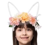 Orecchie Di Coniglio Pasquale | Fascie E Bande Per Capelli Con Fiori - Orecchie Da Coniglio Per Bambini Per La Festa Di Pasqua | per Bambini e Donne per Natale Halloween San e Costumi