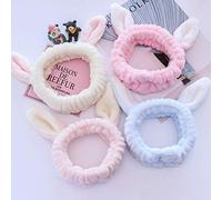 Orecchie di Coniglio sveglie morbide sveglie Lavano la Fascia per Capelli Moda Colore Chiaro Fascia per Capelli Selvaggi Colore Casuale 1 pz Conveniente e Pratico