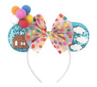 Orecchie di Minnie classiche CLGIFT con brillantini arcobaleno iridescenti: scegli il tuo colore: argento, oro, blu, rosso, paillettes