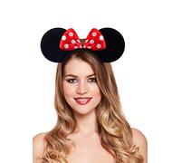 Orecchie di Minnie con fiocco rosso, per feste, taglia unica (bambini/adulti)