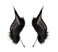 Orecchie di pipistrello pelose realistiche accessori per capelli accessori per costumi di Halloween e abiti fantasia scura Halloween succhiasangue