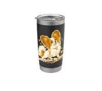 Orecchie Farfalla Big Attitude Papillon Dog Bicchiere termico in acciaio inox doppia parete