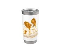 Orecchie Farfalla Big Attitude Papillon Dog Bicchiere termico in acciaio inox doppia parete