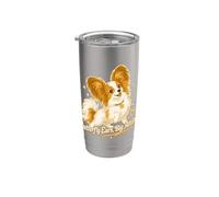 Orecchie Farfalla Big Attitude Papillon Dog Bicchiere termico in acciaio inox doppia parete