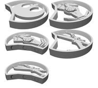 Orecchie Star Wars X-Wing e TIE Fighter con Magnete - Stile Disney 3D