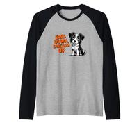 Orecchie Verso Il Basso Sarcasmo up Divertente Sarcastico Border Collie Maglia con Maniche Raglan