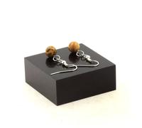 Orecchini 1 Perla Agata Crazy Lace 8 MM IN Acciaio Inoxydable. Fatto