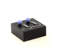 Orecchini 1 Perla Agata Crazy Lace Blu 8 MM IN Acciaio Inossidabile