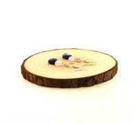 Orecchini 2 Perle Lapis Lazuli + Pietra Di Luna In Acciaio Fabbricati In