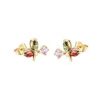 Orecchini a Borchie in Oro Giallo 18k per Donne, Farfalla cavata con Orecchini per prigionieri di cartilagine per elica moissanite per Donne Oro